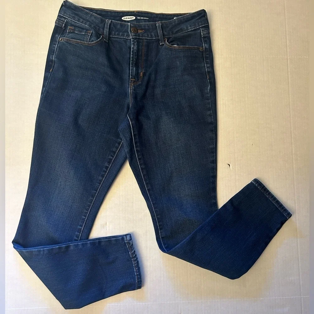 Old Navy Pop Icon Blue Skinny Jeans Versatile Everyday Wear Sz-6 Short. P13 - Picture 1 of 10